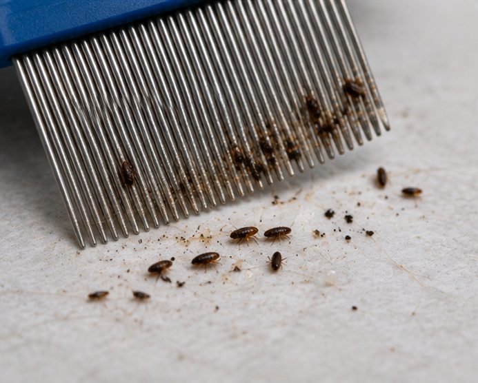 Professional flea treatment being applied to a carpet in a Cambridge home