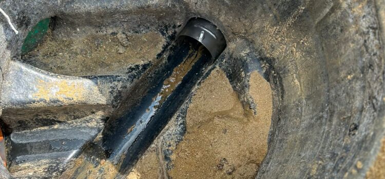 Rat blocker fitted to drain in Cambridge